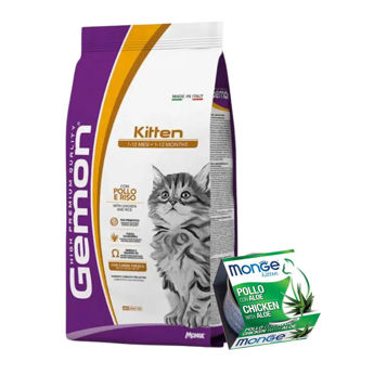Imagen de Alimento GEMON Gato Cachorro Pollo y Arroz 7 Kg + Regalo