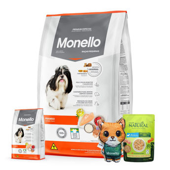 Imagen de Alimento MONELLO Perro Adulto Raza Pequeña Sabor Pollo 7 + 2 kg + Regalo