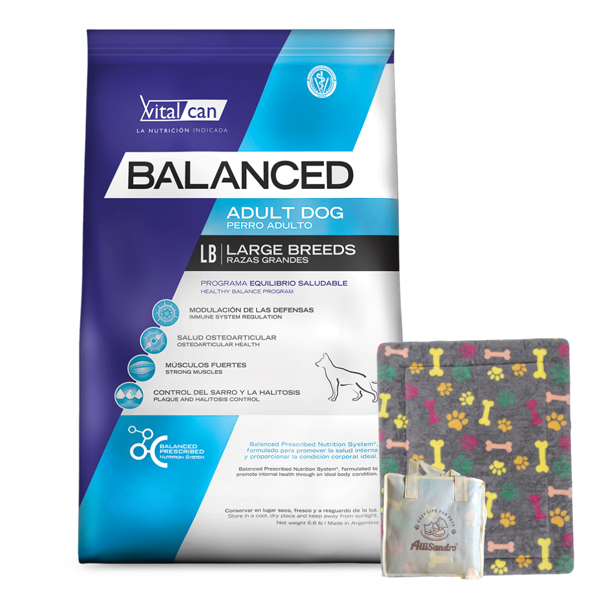 Imagen de Alimento BALANCED Perro Adulto Raza Grande 22 Kg + Regalo