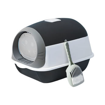 Imagen de Baño Cerrado Para Gato Con Pala - Negro