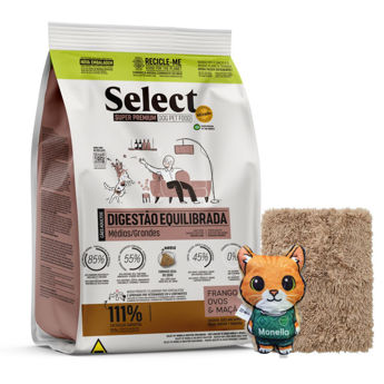 Imagen de Alimento SELECT BY MONELLO Digestión Equiilbrada Perro Adulto Raza Mediana y Grande 7 kg + Regalo