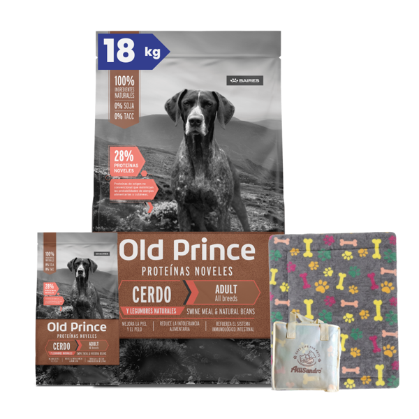 Imagen de Alimento OLD Prince Perro Adulto Cerdo y Legumbres Todas las Razas 15 kg + Regalo