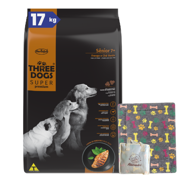 Imagen de Alimento THREE DOGS Perro Super Premium Senior 15 + 2 kg + Regalo