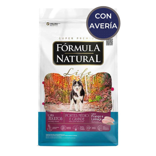 Imagen de Alimento FORMULA NATURAL Life Perro Senior Raza Mediana y Grande 15 kg / Con Avería