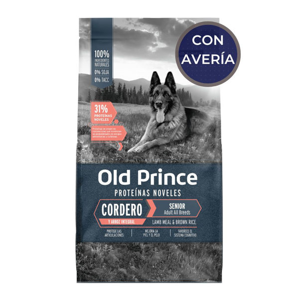 Imagen de Alimento OLD Prince Perro Senior Cordero y Arroz Todas las Razas 15 kg / Con Avería