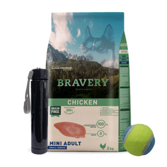 Imagen de Alimento BRAVERY Perro Adulto Raza Pequeña Pollo 7 Kg + Regalo