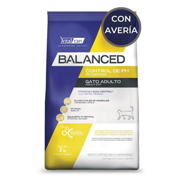 Imagen de Alimento VITALCAN BALANCED Gato Adulto Control de PH 7,5 kg / Con Avería
