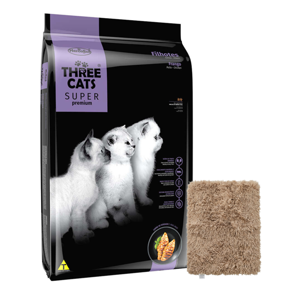 Imagen de Alimento THREE CATS Super Premium Gato Cachorro Kitten Pollo 10,1 kg + Regalo