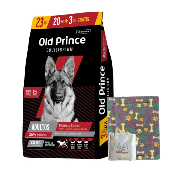 Imagen de Alimento OLD PRINCE Equilibrium Adulto Todas las Razas 23 kg + Regalo