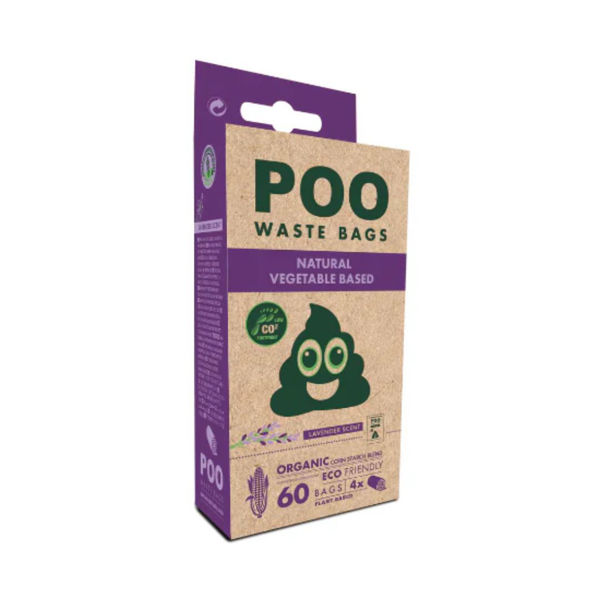 Imagen de Bolsas Para Materia MPETS Poo Biodegradables Aroma Lavanda - 60 Bolsas