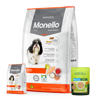 Imagen de Alimento MONELLO Perro Adulto Raza Pequeña Sabor Pollo 7 + 2 kg + Regalo