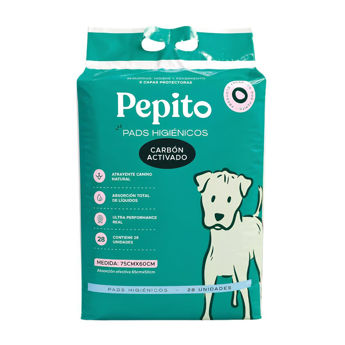 Imagen de Pañales PEPITO Carbón Activado 75 x 60 cm - 28 Unidades