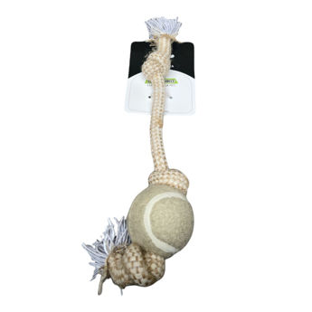 Imagen de Juguete Para Perro LILI MASCOTA Cuerda Beige Simple Con Pelota