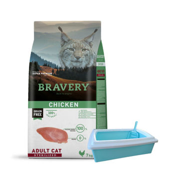 Imagen de Alimento BRAVERY Gato Adulto Castrado Sabor Pollo 8 kg + Regalo