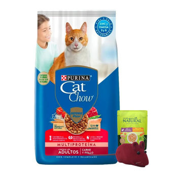 Imagen de Alimento CAT CHOW Gato Adulto Carne y Pollo 8 Kg + Regalo