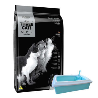 Imagen de Alimento THREE CATS Super Premium Gato Adulto Castrado Salmón 15 kg + Regalo