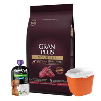 Imagen de Alimento GRANPLUS Gourmet Perro Adulto Raza Mediana y Grande Sabor Cordero y Arroz 16.5 kg + Regalo