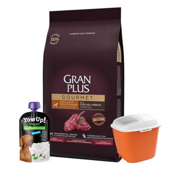 Imagen de Alimento GRANPLUS Gourmet Perro Cachorro Raza Mediana y Grande Cordero y Arroz 15 + 1.5 Kg + Regalo