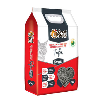 Imagen de Arena Sanitaria GREAT PETS Tofu Biodegradable Carbón Activado 2 Kg