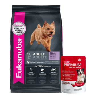 Imagen de Alimento EUKANUBA Perro Adulto Raza Pequeña 3 kg + Regalo