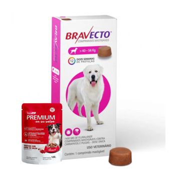 Imagen de Antipulgas y Garrapatas BRAVECTO 40 a 56 kg - 1 Comprimido + Regalo