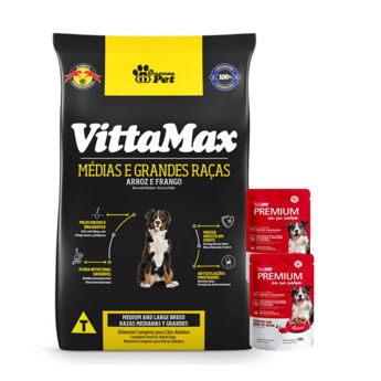 Imagen de Alimento VITTAMAX Perro Adulto Raza Mediana y Grande 25 kg + Regalo