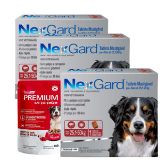 Imagen de Antipulgas y Garrapatas NEXGARD 25 a 50 Kg - 3 Comprimidos