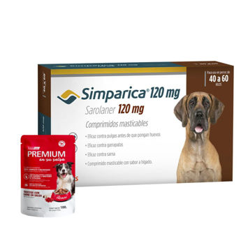 Imagen de Antipulgas y Garrapatas SIMPARICA 40 a 60 kg - 3 Comprimidos