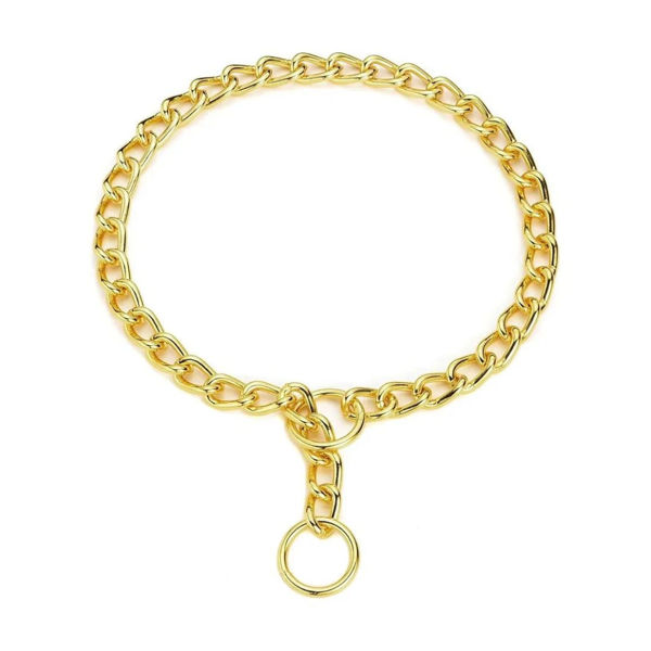 Imagen de Collar Para Perro LILI MASCOTA Ahorque Dorado 5 x 80 cm