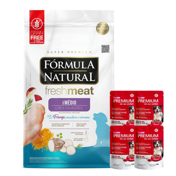 Imagen de Alimento FORMULA NATURAL Perro Fresh Meat Cachorro Raza Mediana 12 kg + Regalo