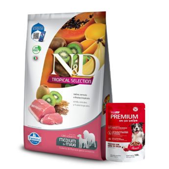 Imagen de Alimento NYD Tropical Perro Adulto Raza Mediana y Grande Cerdo 2.5 Kg + Regalo
