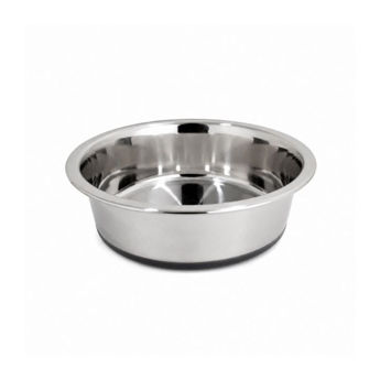 Imagen de Comedero Para Perro Bowl Acero y Goma 14 cm
