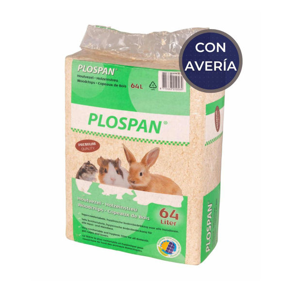Imagen de Viruta Para Hamster PLOSPAN 64 Lts 4 Kg / Con Avería