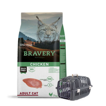 Imagen de Alimento BRAVERY Gato Adulto Sabor Pollo 7 kg + Regalo