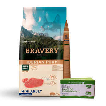 Imagen de Alimento BRAVERY Perro Adulto Raza Pequeña Iberian Pork 7 Kg + Regalo