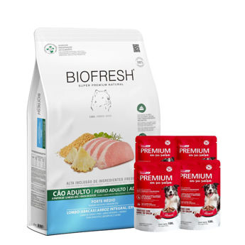 Imagen de Alimento BIOFRESH Perro Adulto Raza Mediana Sabor Cerdo y Ananá 10kg + Regalo