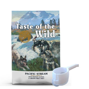Imagen de Alimento TASTE OF THE WILD Pacific Stream (Grain Free) Perro Cachorro Todas las Razas Sabor Salmón 12,2 kg + Regalo