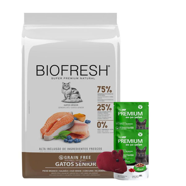 Imagen de Alimento BIOFRESH Gato Senior Pescado Blanco y Salmón 7,5 kg + Regalo