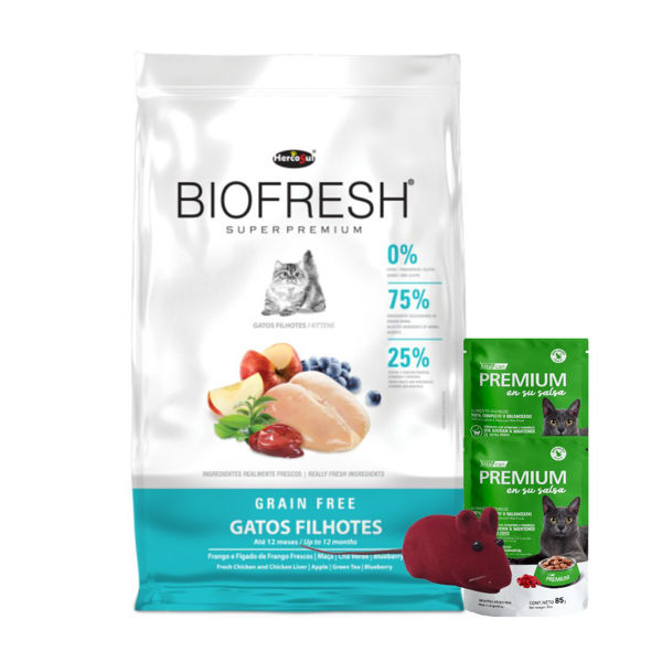 Imagen de Alimento BIOFRESH Gato Cachorro Salmón 7,5kg + Regalo