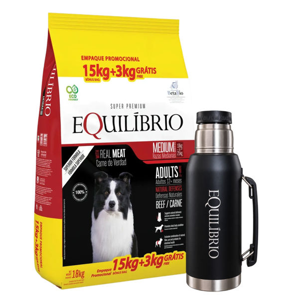 Imagen de Alimento EQUILIBRIO Perro Adulto Sabor Carne Todas las Razas 36 kg + Regalo