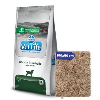 Imagen de Alimento VET LIFE Perro Obesity y Diabetic 10 kg + Regalo