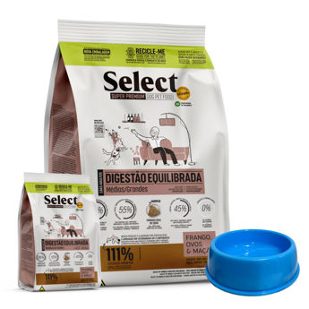 Imagen de Alimento SELECT BY MONELLO Digestión Equiilbrada Perro Adulto Raza Mediana y Grande 7 kg + Regalo